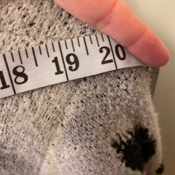 Knox Rose Leopard Cardigan Sweater Duster Womens Small Gray Black Long Knit - Picture 8 of 9